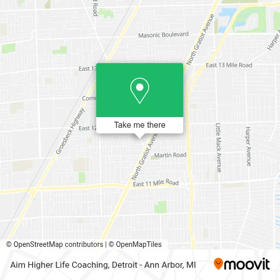 Aim Higher Life Coaching map