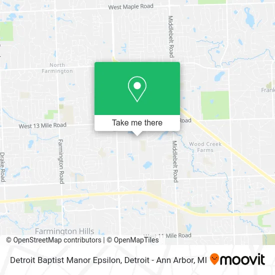Mapa de Detroit Baptist Manor Epsilon