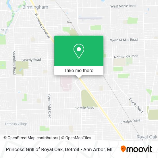 Mapa de Princess Grill of Royal Oak