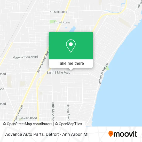 Advance Auto Parts map