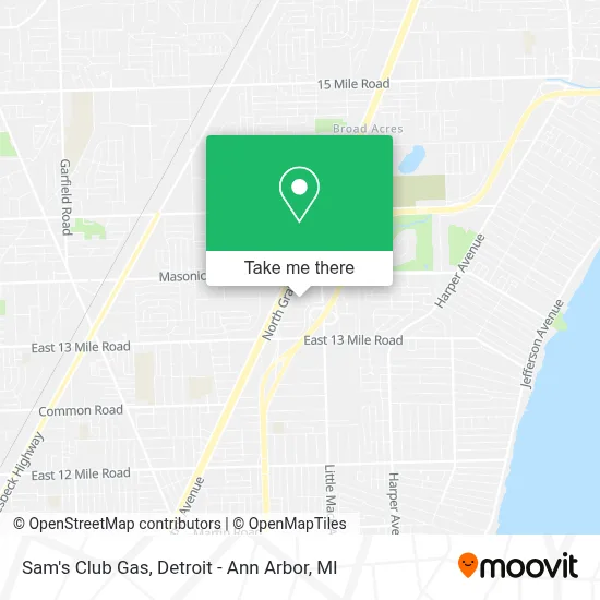 Sam's Club Gas map
