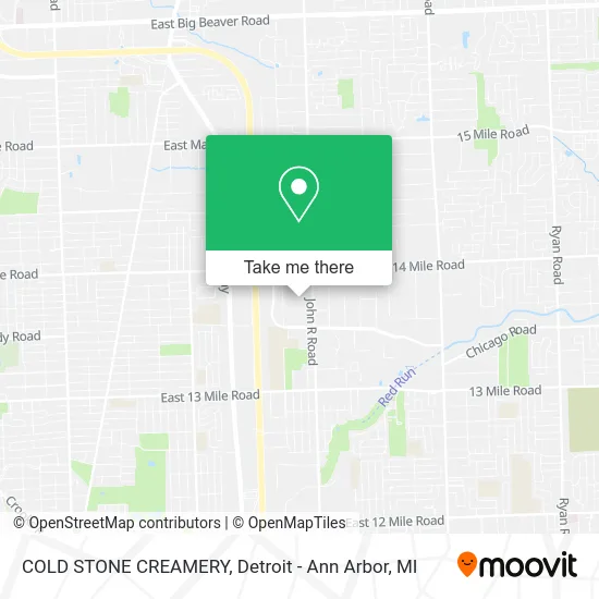 Mapa de COLD STONE CREAMERY