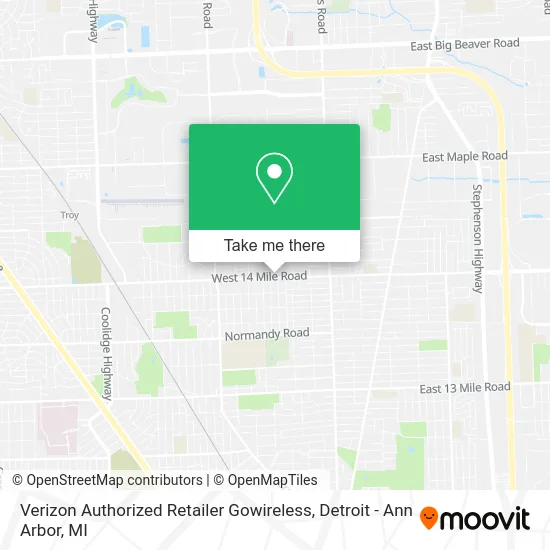 Verizon Authorized Retailer Gowireless map