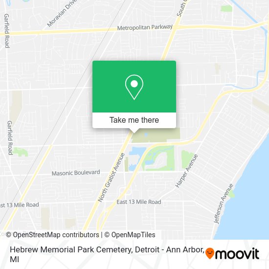 Hebrew Memorial Park Cemetery map