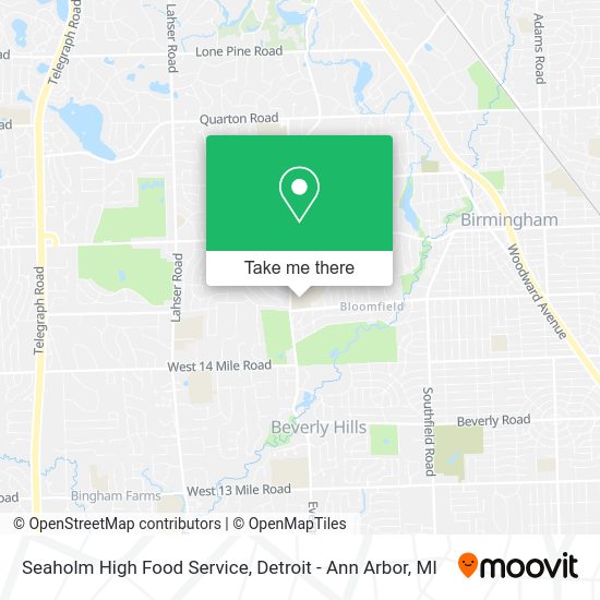 Seaholm High Food Service map