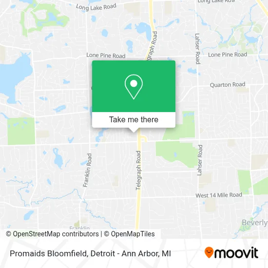 Promaids Bloomfield map