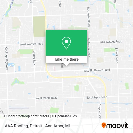 AAA Roofing map