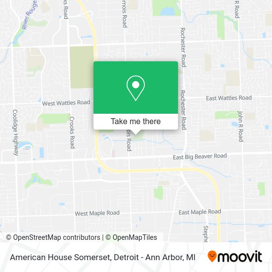 American House Somerset map