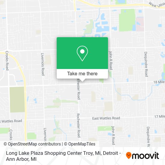 Long Lake Plaza Shopping Center Troy, Mi map