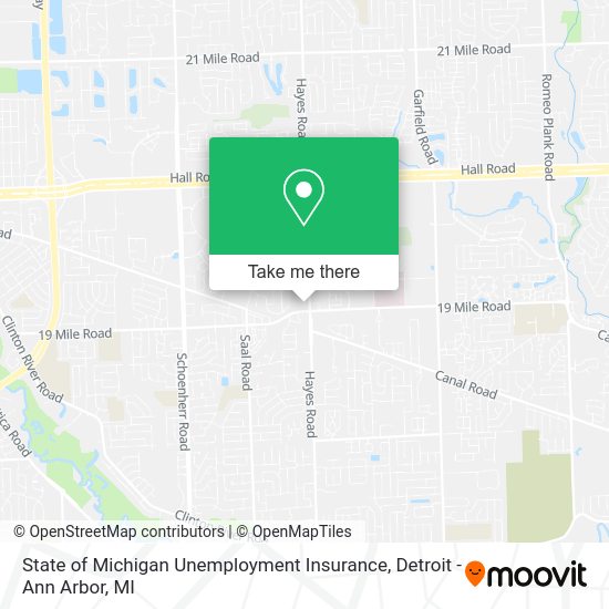 State of Michigan Unemployment Insurance map