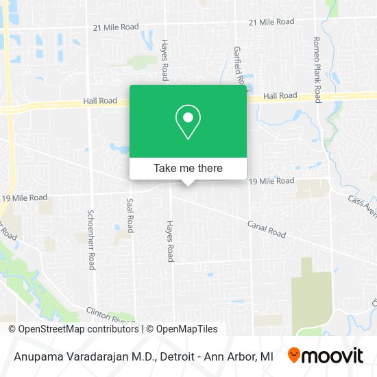 Mapa de Anupama Varadarajan M.D.