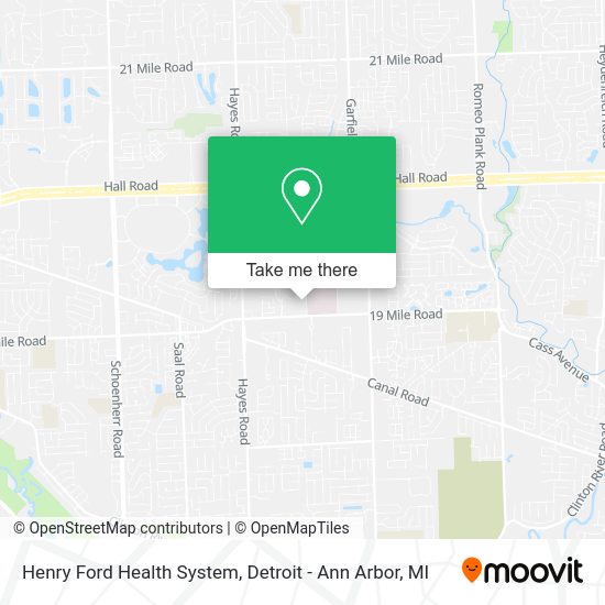 Henry Ford Health System map