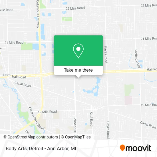 Body Arts map