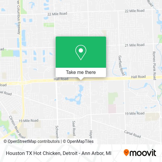 Houston TX Hot Chicken map