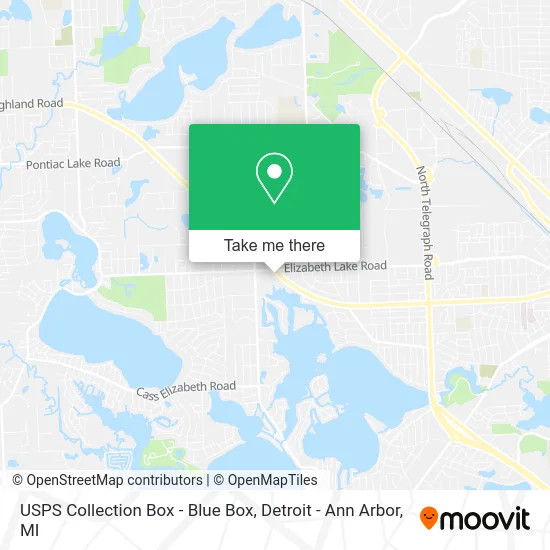 USPS Collection Box - Blue Box map