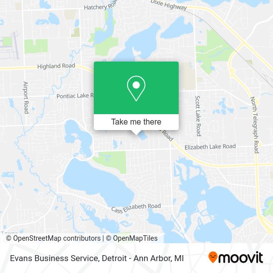 Evans Business Service map