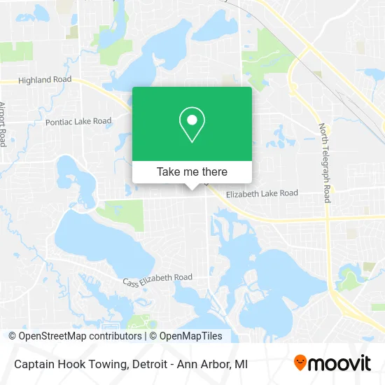 Captain Hook Towing map