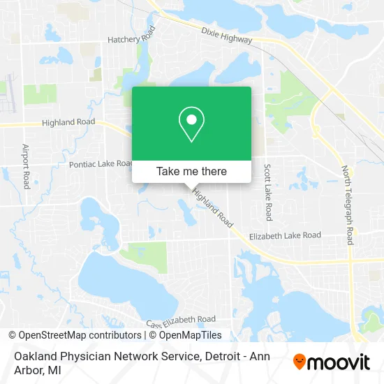 Oakland Physician Network Service map