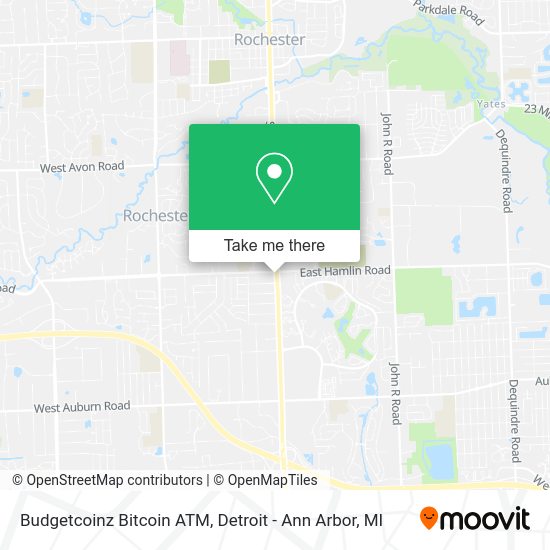 Budgetcoinz Bitcoin ATM map