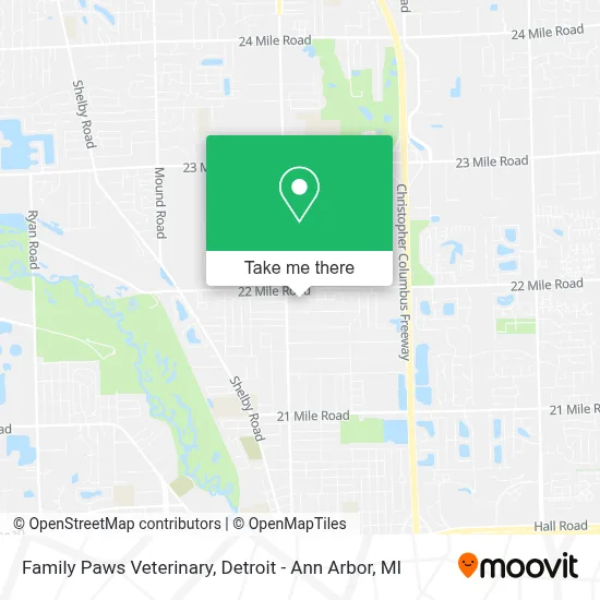 Family Paws Veterinary map