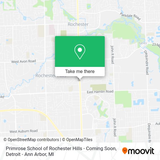 Mapa de Primrose School of Rochester Hills - Coming Soon