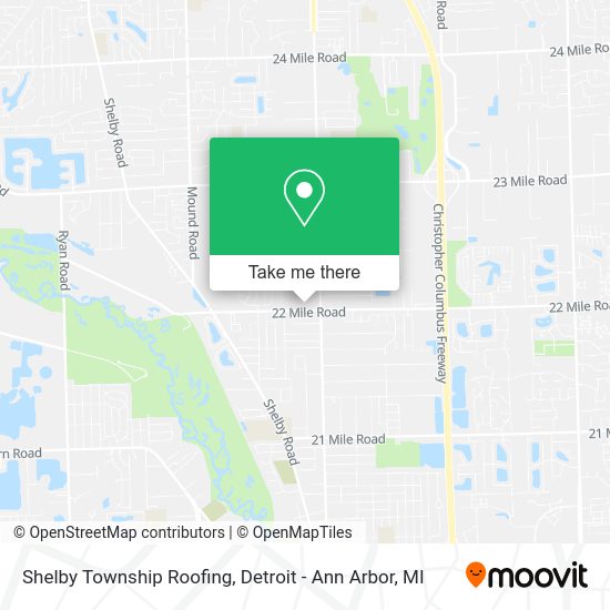 Mapa de Shelby Township Roofing