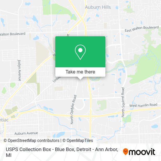 USPS Collection Box - Blue Box map