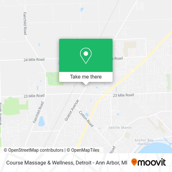 Course Massage & Wellness map
