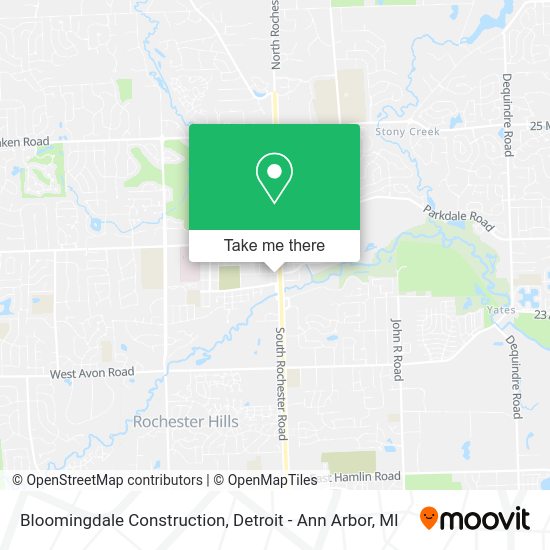 Bloomingdale Construction map