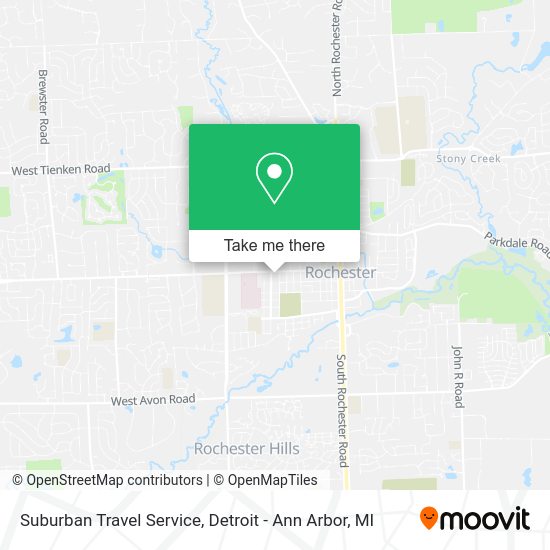 Suburban Travel Service map