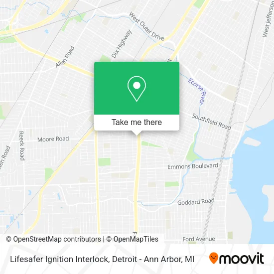 Lifesafer Ignition Interlock map