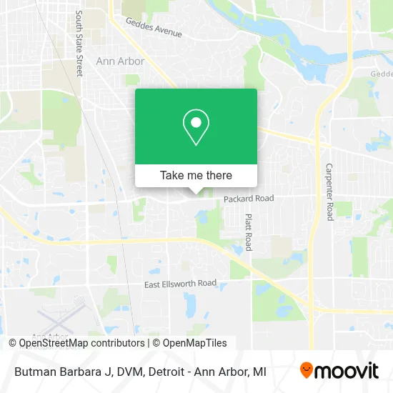 Butman Barbara J, DVM map