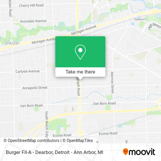 Burger Fil-A - Dearbor map