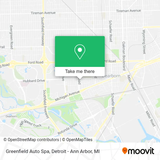 Greenfield Auto Spa map