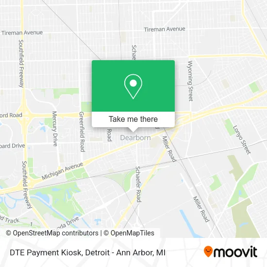 DTE Payment Kiosk map