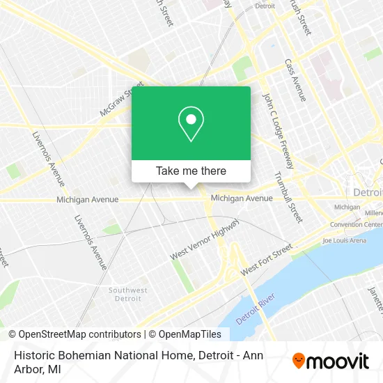 Historic Bohemian National Home map