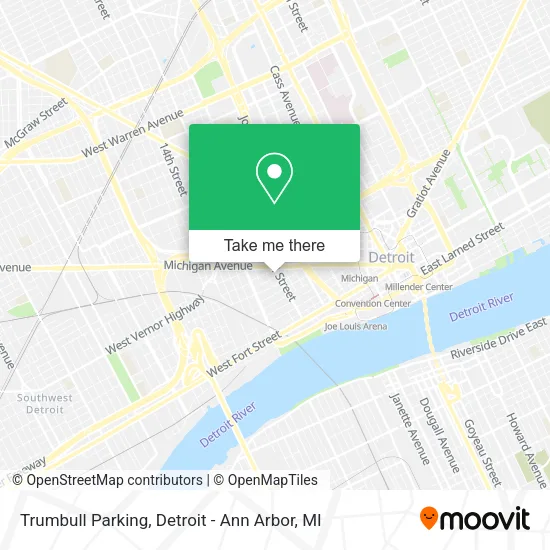 Trumbull Parking map