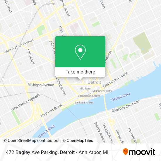 472 Bagley Ave Parking map