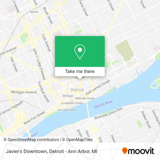 Javier's Downtown map