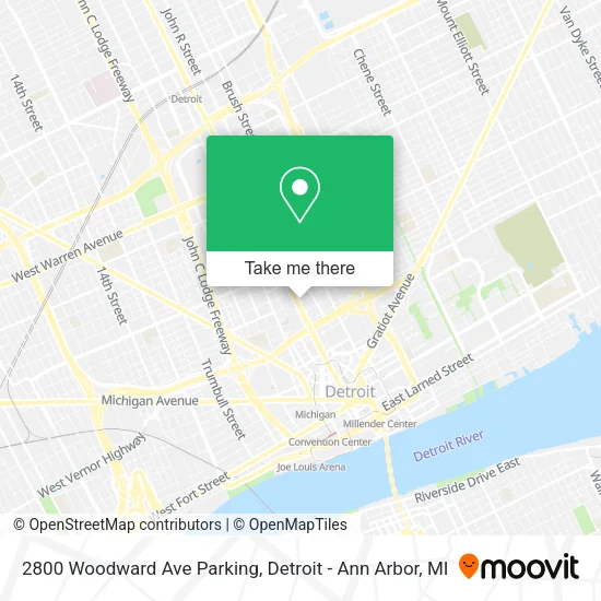 2800 Woodward Ave Parking map