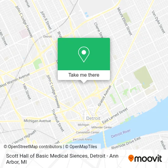 Scott Hall of Basic Medical Siences map