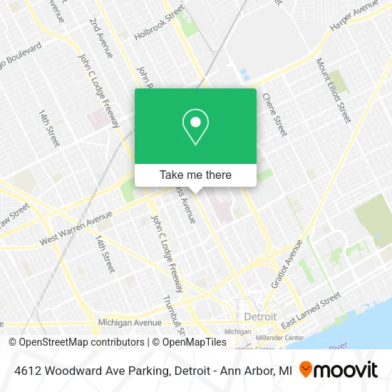 4612 Woodward Ave Parking map