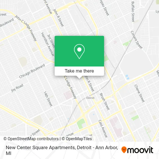 New Center Square Apartments map