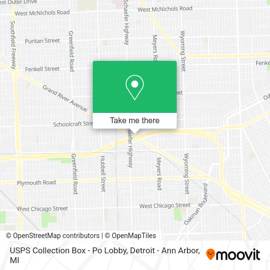 USPS Collection Box - Po Lobby map