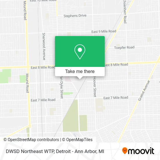Mapa de DWSD Northeast WTP