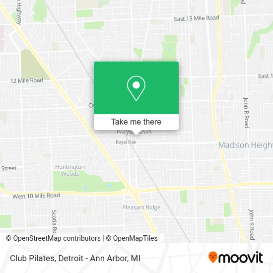 Club Pilates map