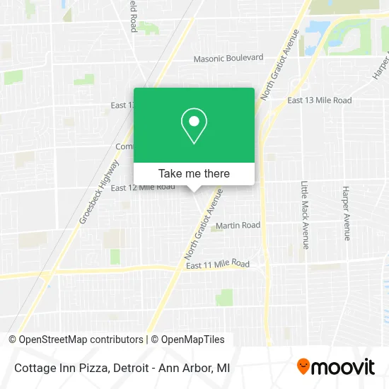 Cottage Inn Pizza map