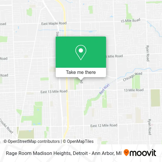Rage Room Madison Heights map