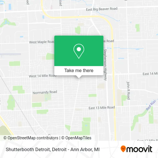 Mapa de Shutterbooth Detroit