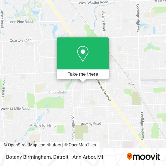 Botany Birmingham map